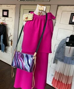 The Pink Leopard New Arrivals CONSUELA - Midtown Crossbody - Purple Rein