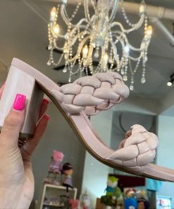 The Pink Leopard Blush Braided Wedge New Arrivals