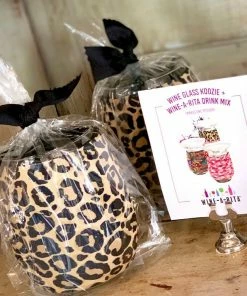 The Pink Leopard Wine-A-Rita - Leopard Glass W/ Wine Mix New Arrivals