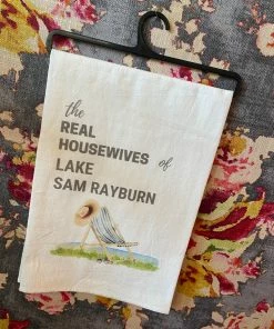 The Pink Leopard Real Housewives Of Lake Sam Rayburn Tea Towel