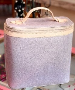 The Pink Leopard New Arrivals CONSUELA - VIOLET Slim Train Case