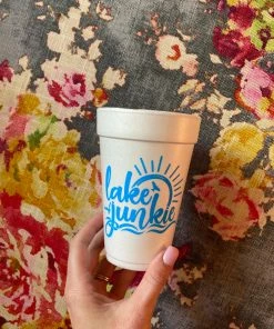 The Pink Leopard New Arrivals Lake Junkie Cups - Sleeve Of 10 - Blue