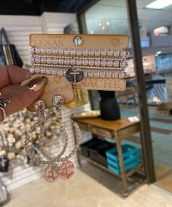 The Pink Leopard Pink Panache - The BB - Silver Earrings