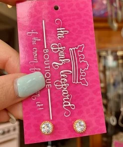 The Pink Leopard Silver & Gold Dreamer Studs New Arrivals