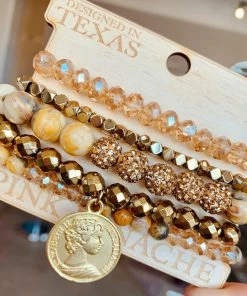 The Pink Leopard The Elizabeth Bracelet Set - PINK PANACHE